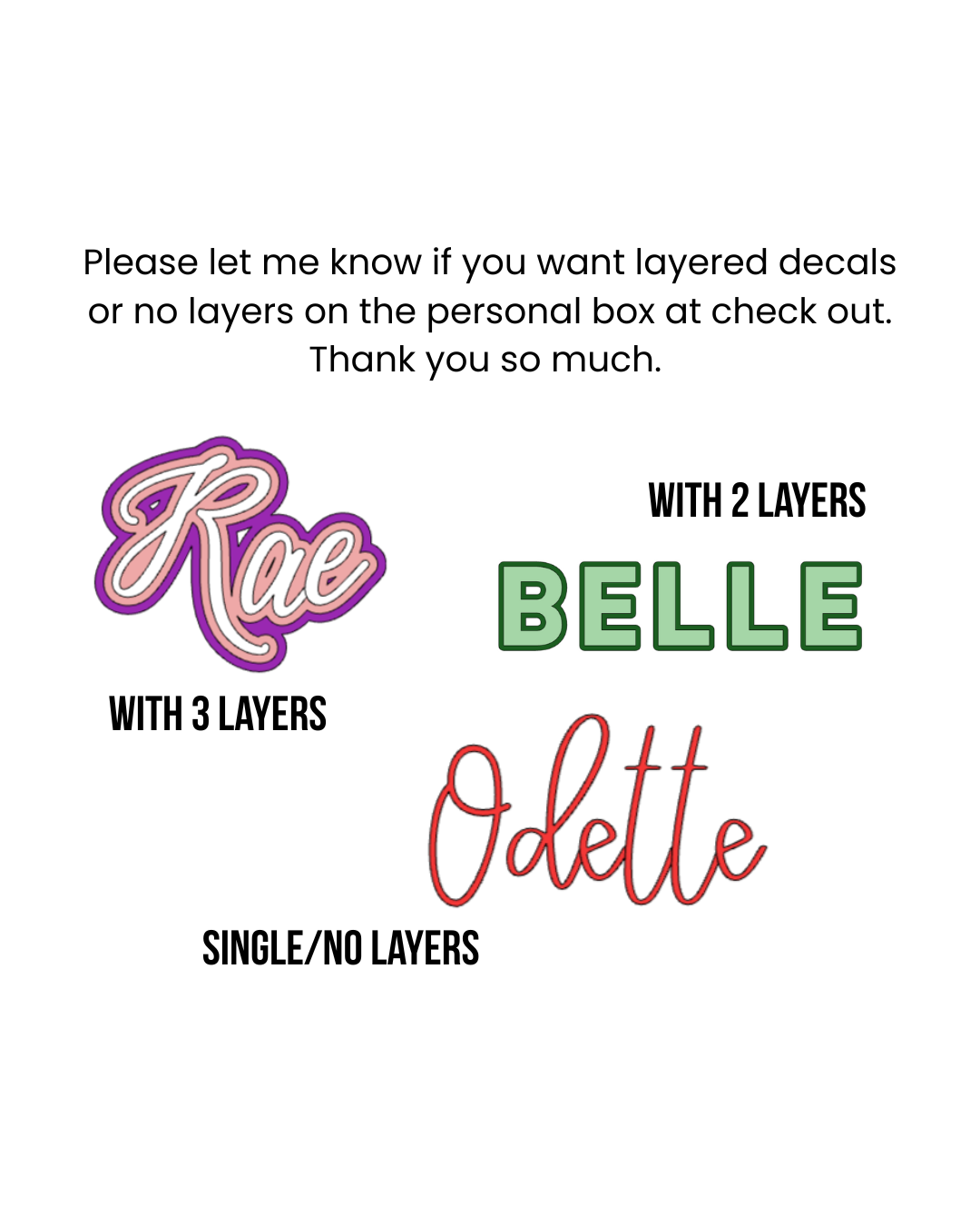 Custom Vinyl Name Decals | Bridesmaid | Birthday | Gift Tags | Wedding