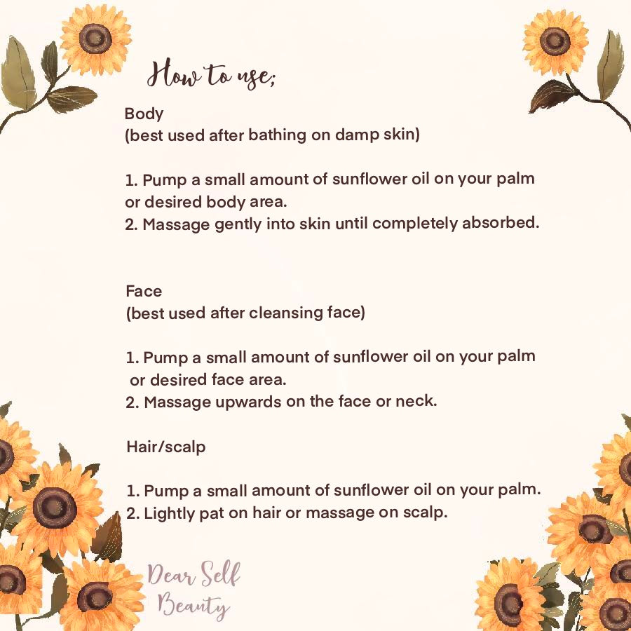 Dear Self Beauty Sunflower Oil